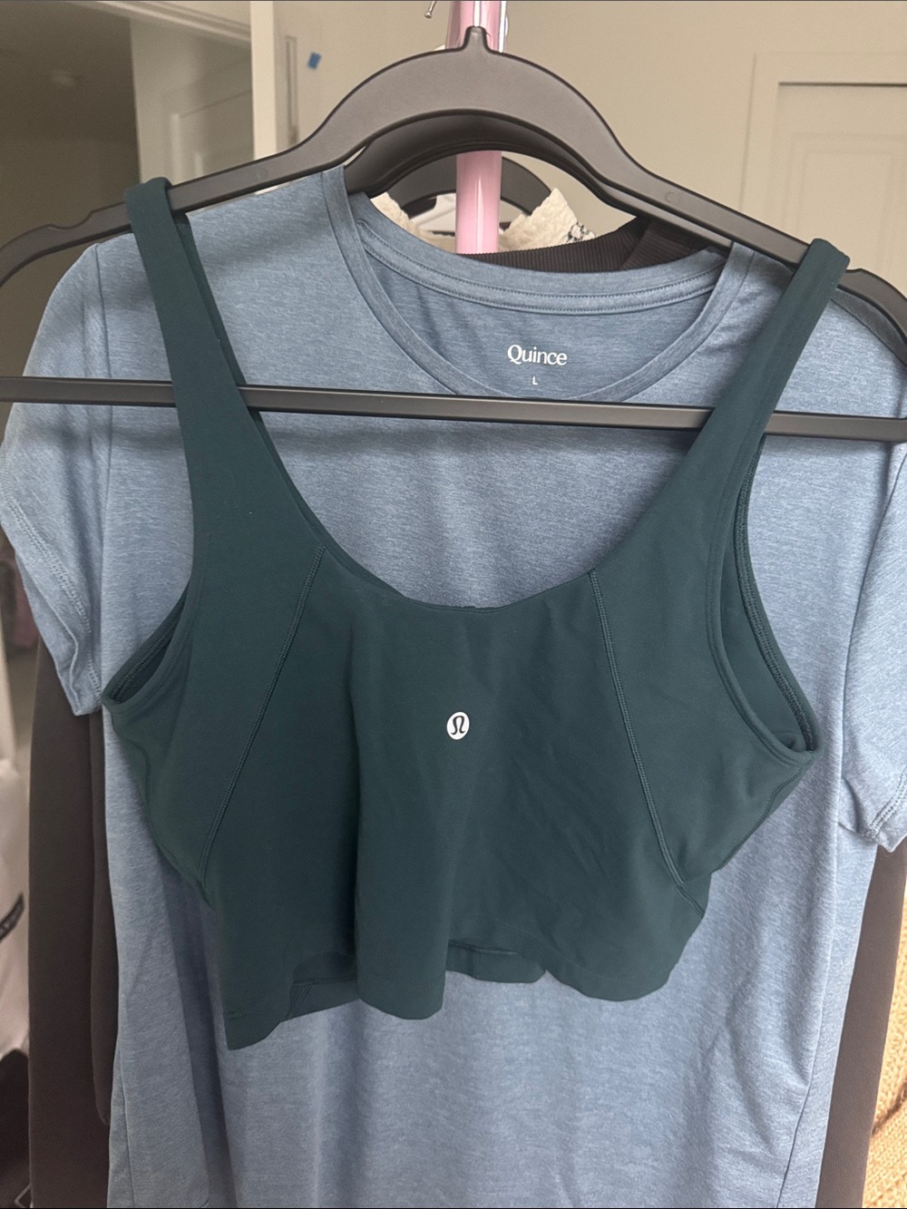 lululemon athletica align tank Forest Green Scoop-Neck Cropped Sports Bra